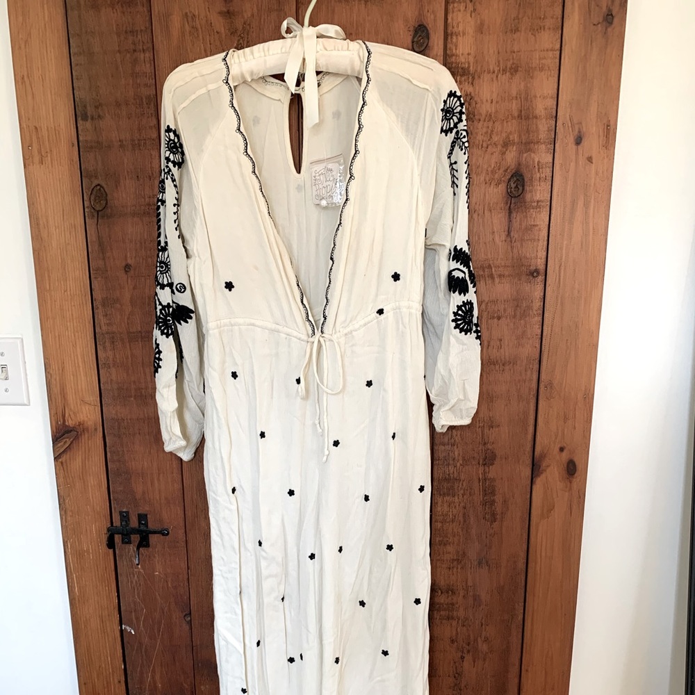 Free People Embroidered Jumpsuit